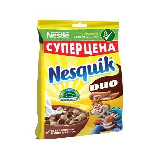 Готовый завтрак Nesquik duo шоколадный 250 г в Окей