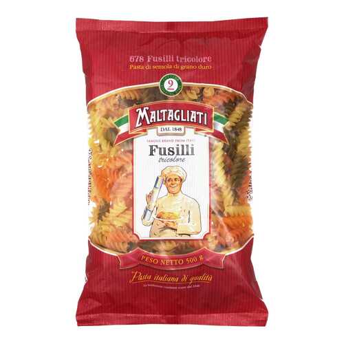 Макаронные изделия Maltagliati fusilli tricolore 500 г в Окей