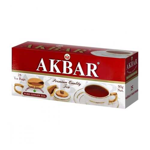 Чай Akbar Limited Edition черный 25 пакетиков в Окей