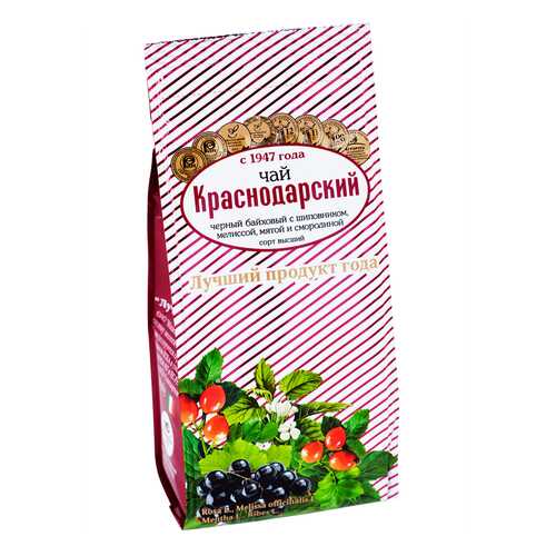 Чай Краснодарский С шиповником, мелиссой, мятой и смородиной черный листовой 100 г в Окей