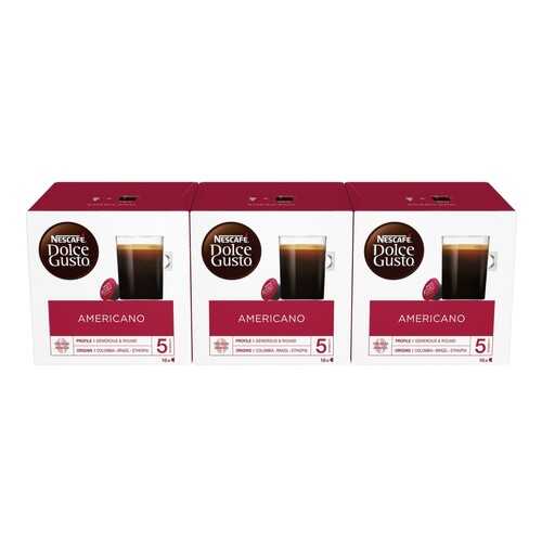 Кофе натуральный жареный молотый Nescafe Dolce Gusto Americano 3 штуки по 16 капсул в Окей