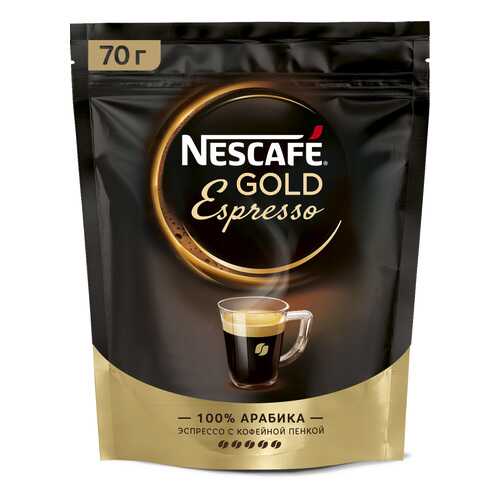 Кофе растворимый Nescafe gold espresso пакет 70 г в Окей