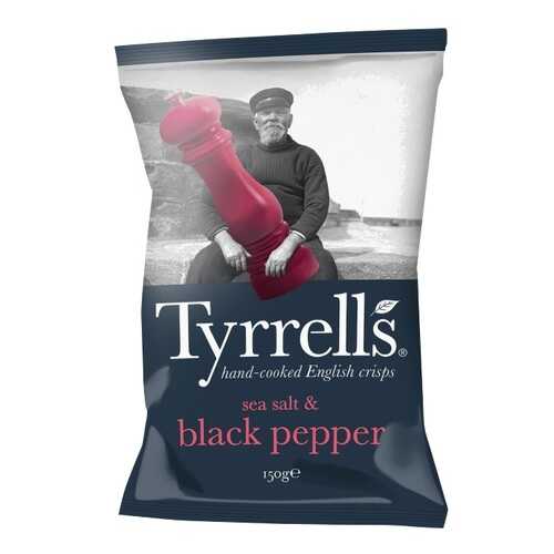 Чипсы Tyrrells натуральные картофельные с морской солью и черным перцем 150 г в Окей