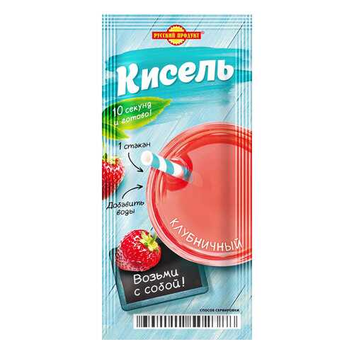 Кисель моментальный Русский Продукт порционный клубничный 25 г в Окей