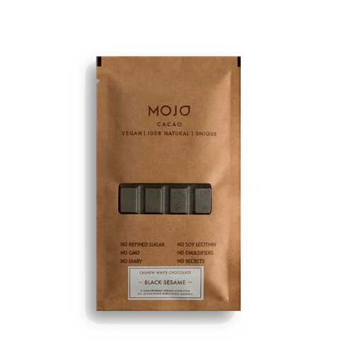 Белый шоколад Mojo Cacao с черным кунжутом black sesame в Окей