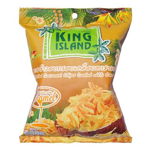 Кокосовые чипсы King Island с карамелью 40 г в Окей