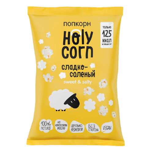 Кукуруза воздушная Holy Corn попкорн cладко-соленая 80 г в Окей