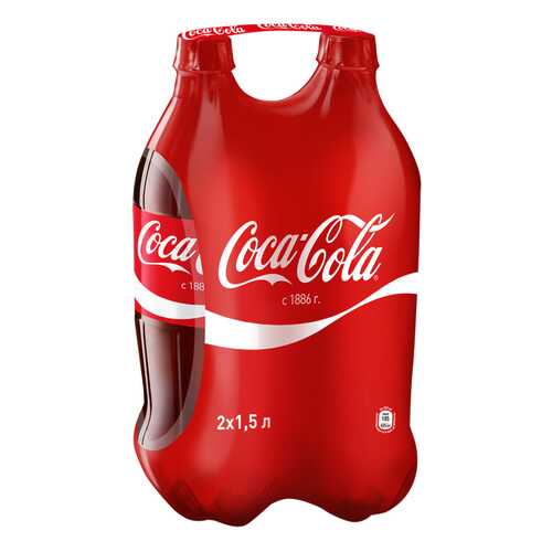 Напиток Coca-Cola сильногазированный 1.5 л 2 штуки в упаковке в Окей