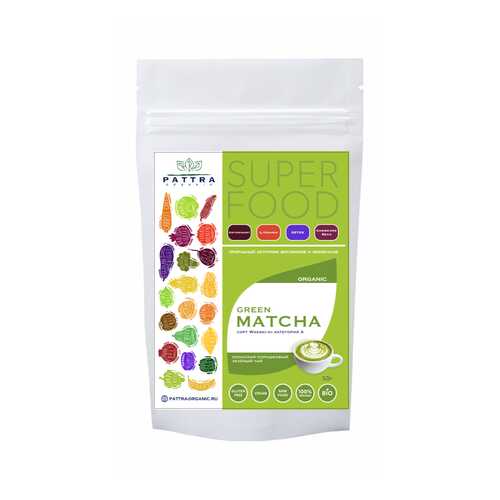 Зеленый матча Pattra Organic японский высокогорный чай сорт wakaki-hi 50 г в Окей