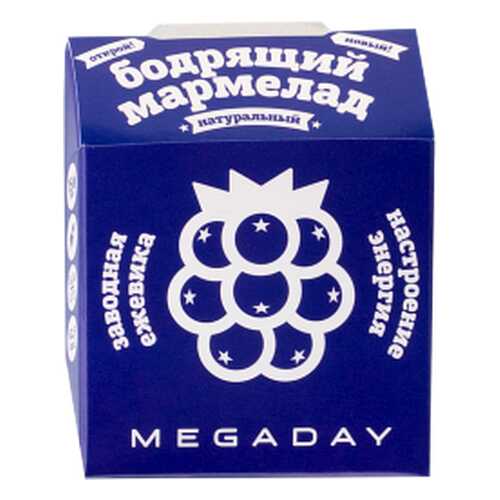 Жевательный мармелад Megaday бодрящий астроение-энергия ежевика 20 г в Окей