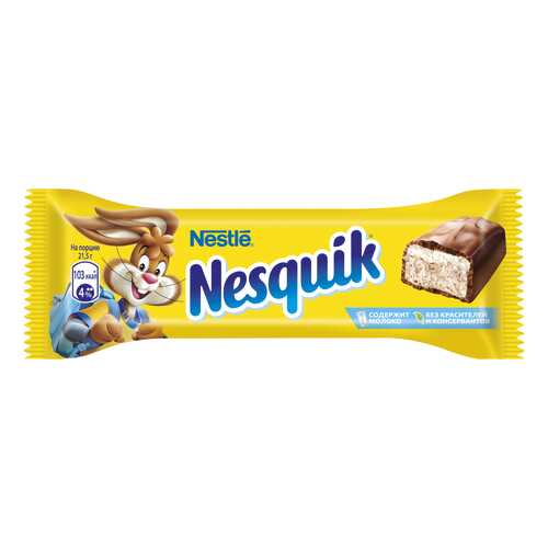 Батончик Nestle nesquik шоколадный 43 г в Окей