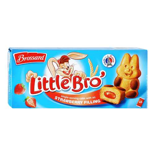 Пирожное Brossard Little Bro с клубничной начинкой 140 г в Окей